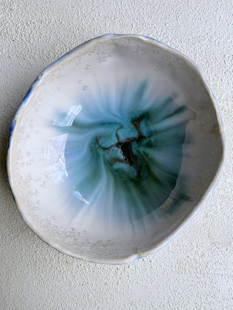 Organic bowl UR6 Crystal Mirror glazes 1 C