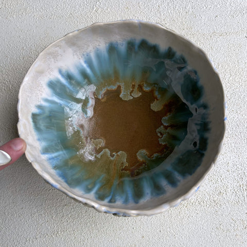 Organic Rustic bowl L3 in Crystalline Mirror 4 cup